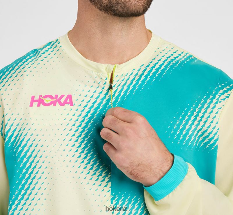 Hoka Men 1/2 Zip Wind Shell 482TD665 Fiesta