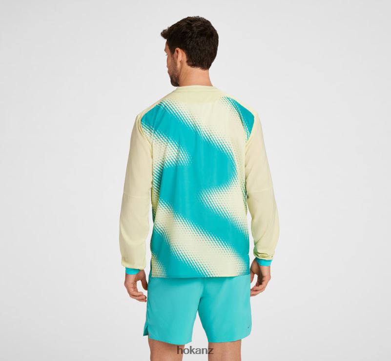 Hoka Men 1/2 Zip Wind Shell 482TD665 Fiesta