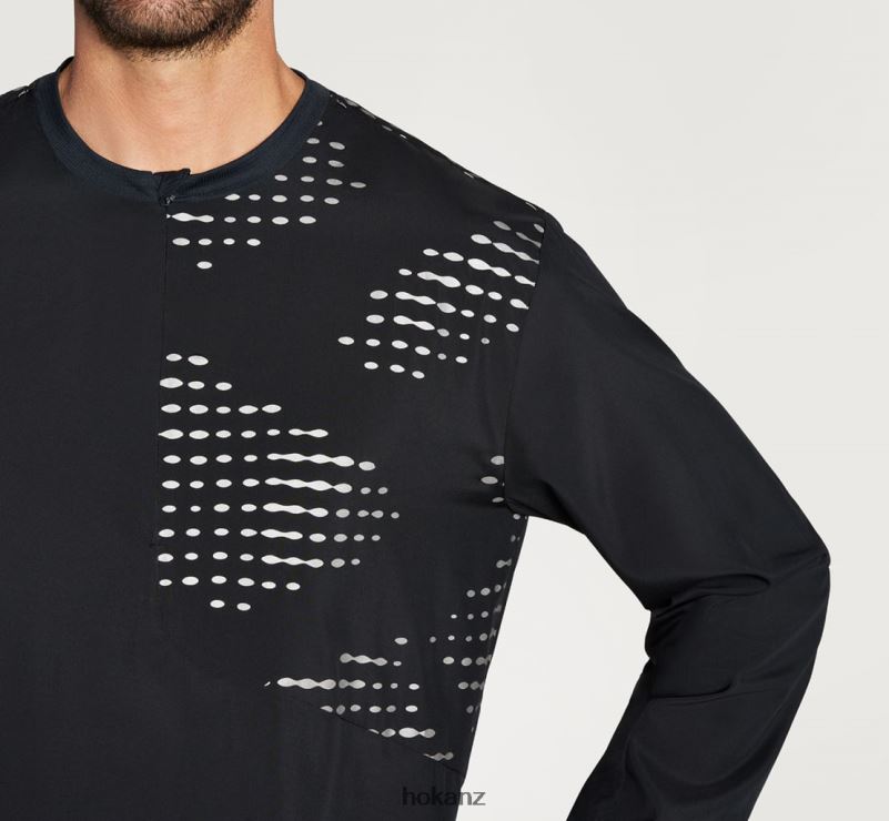 Hoka Men 1/2 Zip Wind Shell 482TD671 Black