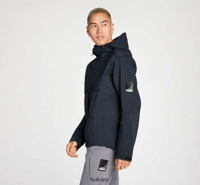 Hoka Men Transport Rain Jacket 482TD666 Black