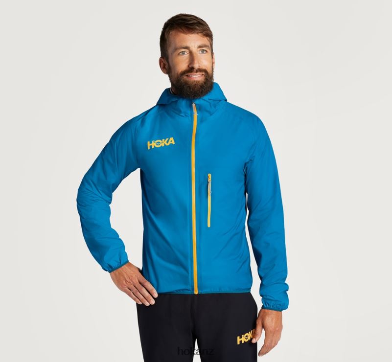 Hoka Men Ultralight Waterproof Jacket 482TD667 Diva Blue