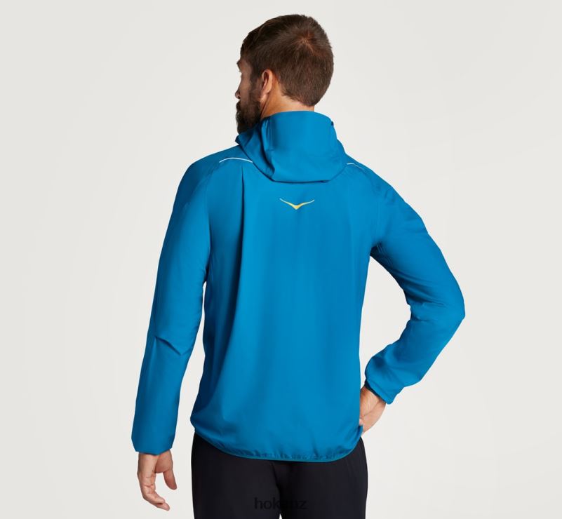 Hoka Men Ultralight Waterproof Jacket 482TD667 Diva Blue