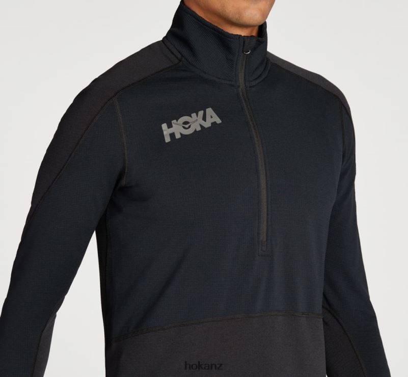 Hoka Men 1/2 Zip Midlayer 482TD642 Black