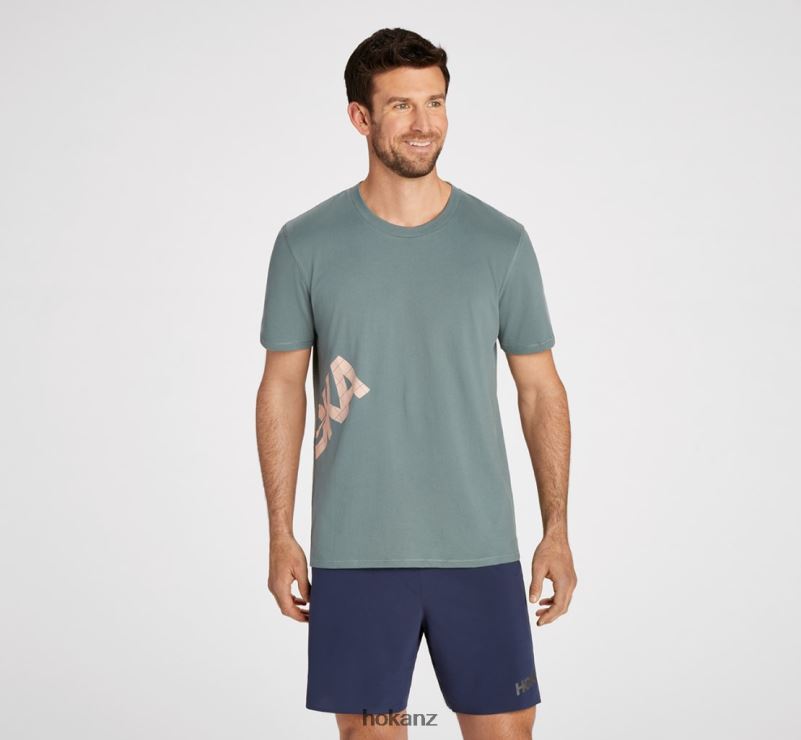 Hoka Men All-Day Tee 482TD648 Blue Steel
