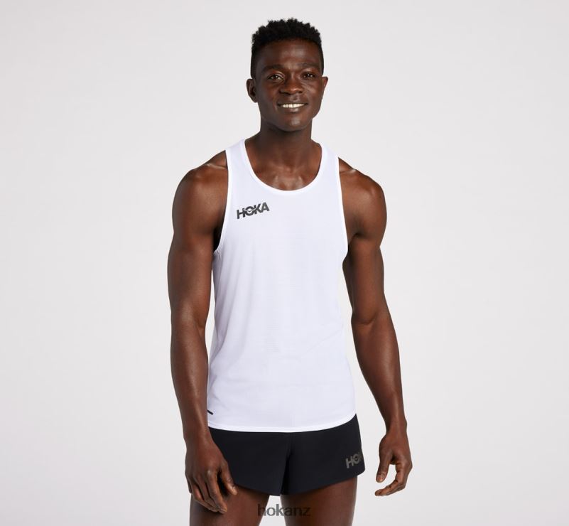 Hoka Men Glide Singlet 482TD629 White