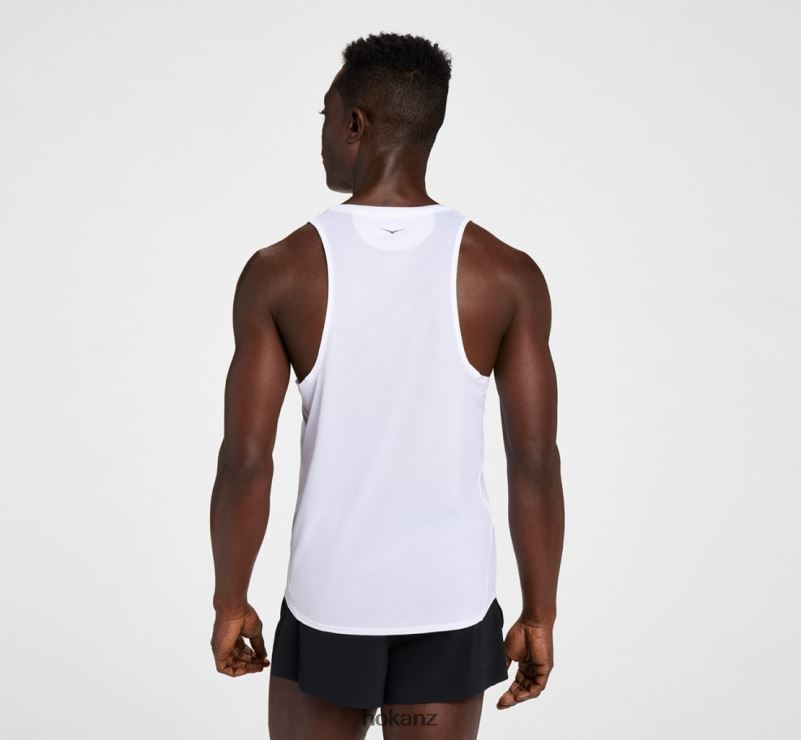 Hoka Men Glide Singlet 482TD629 White