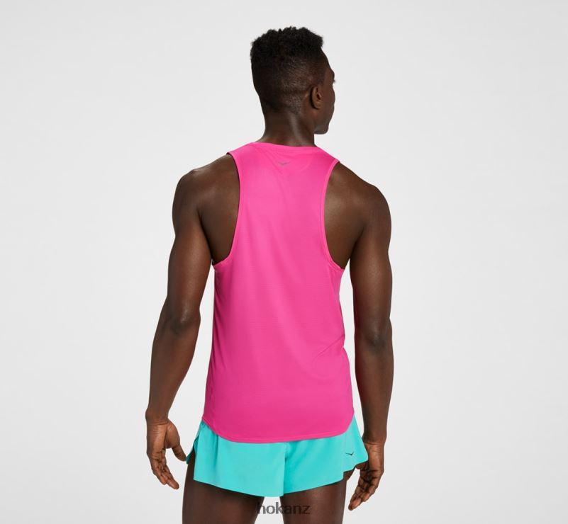Hoka Men Glide Singlet 482TD633 Pink Yarrow