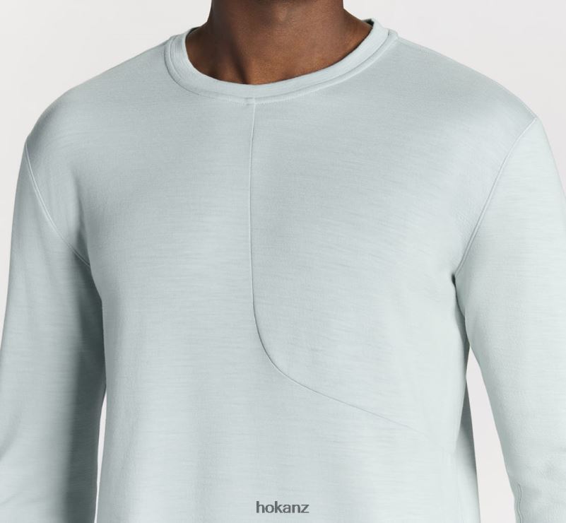 Hoka Men Merino Blend Long Sleeve 482TD640 Ice Flow