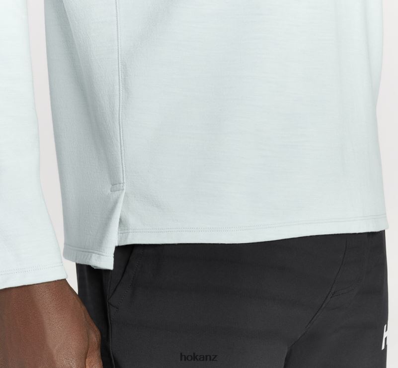 Hoka Men Merino Blend Long Sleeve 482TD640 Ice Flow