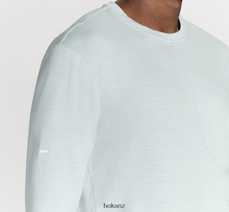 Hoka Men Merino Blend Long Sleeve 482TD640 Ice Flow