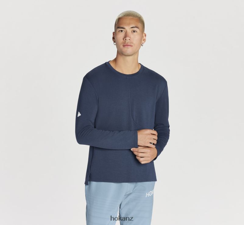 Hoka Men Merino Blend Long Sleeve 482TD646 Outer Space