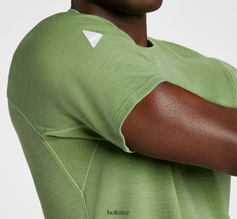 Hoka Men Midweight Merino Blend Short Sleeve 482TD645 Loden Frost