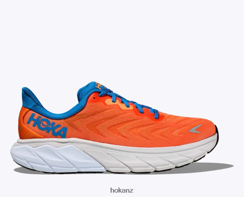 Hoka Men Arahi 6 482TD429 Vibrant Orange/Coastal Sky