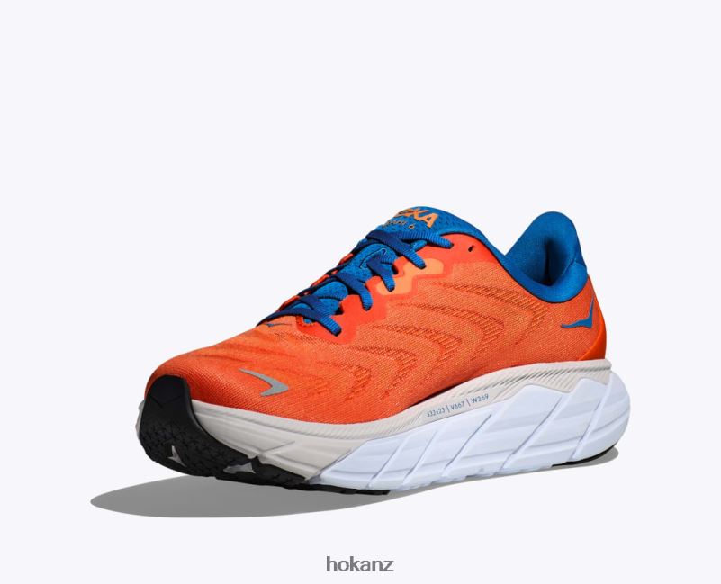 Hoka Men Arahi 6 482TD429 Vibrant Orange/Coastal Sky