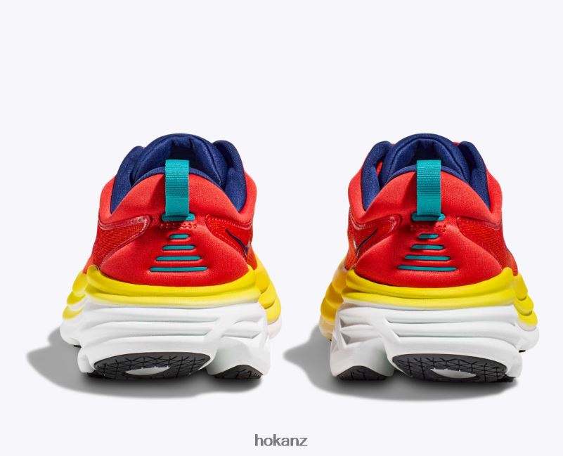 Hoka Men Bondi 8 482TD415 Red Alert/Flame