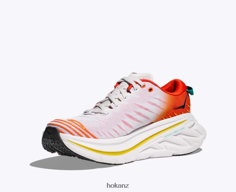 Hoka Men Bondi X 482TD462 Blanc De Blanc/Flame