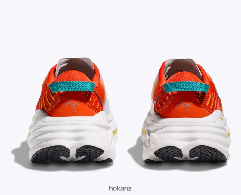 Hoka Men Bondi X 482TD462 Blanc De Blanc/Flame