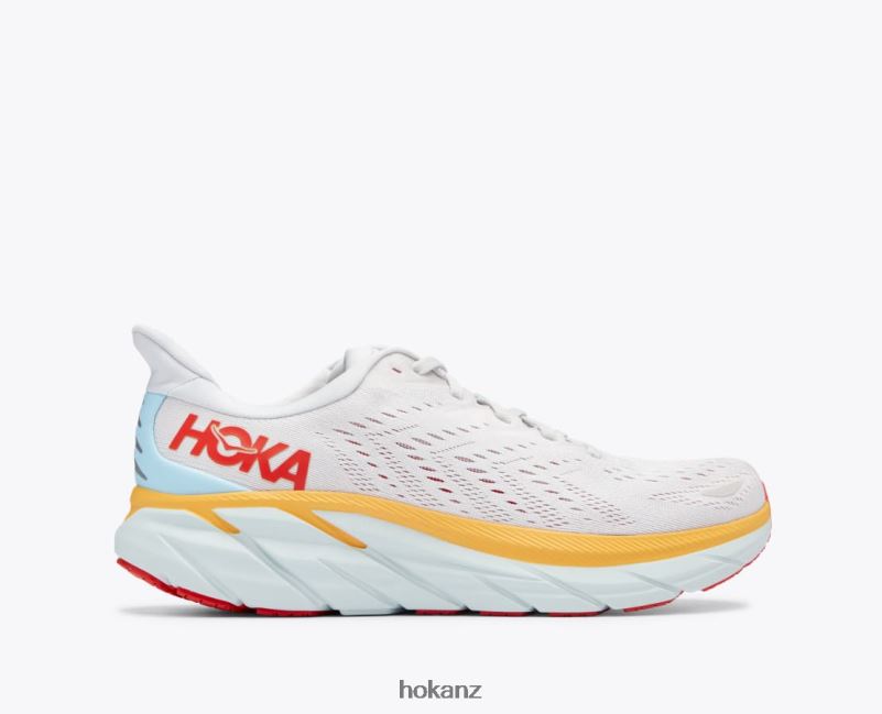 Hoka Men Clifton 8 482TD477 Nimbus Cloud/Blanc De Blanc