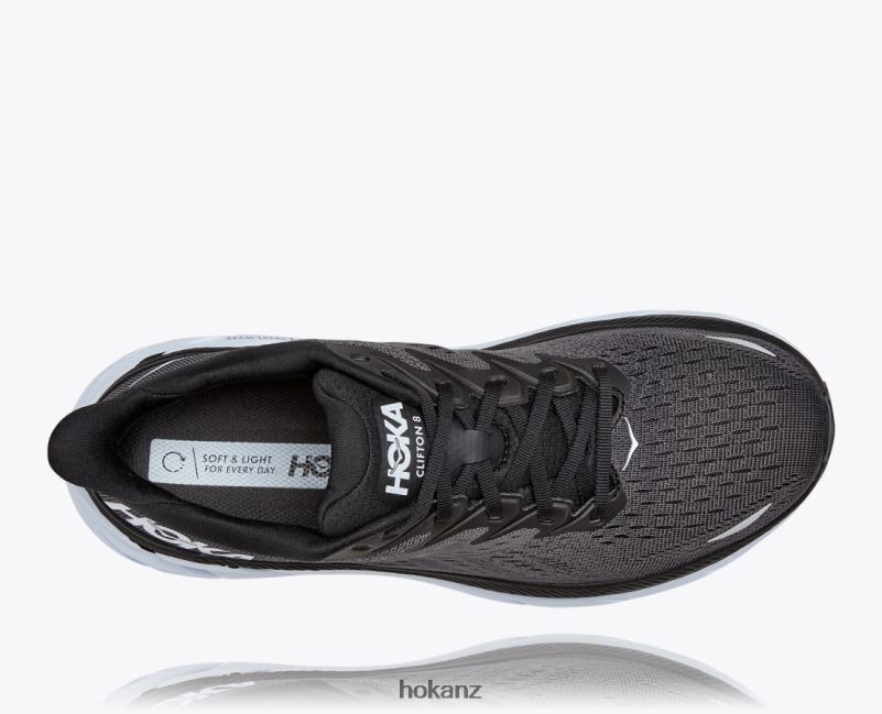 Hoka Men Clifton 8 482TD478 Black/White