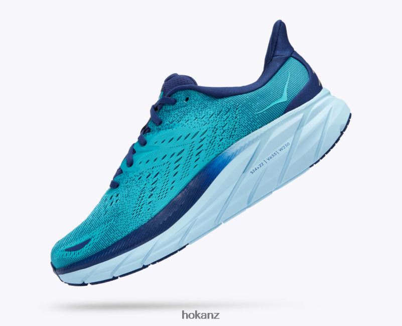 Hoka Men Clifton 8 482TD555 Bellwether Blue/Scuba Blue