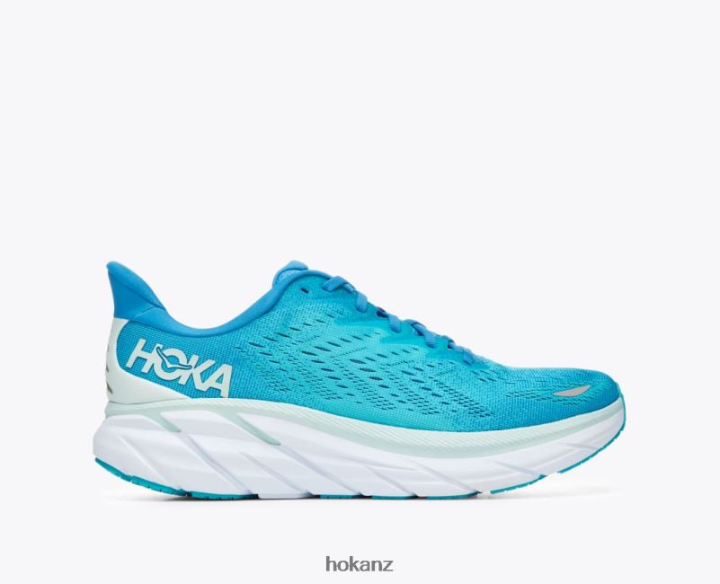 Hoka Men Clifton 8 482TD574 Ibiza Blue/Scuba Blue