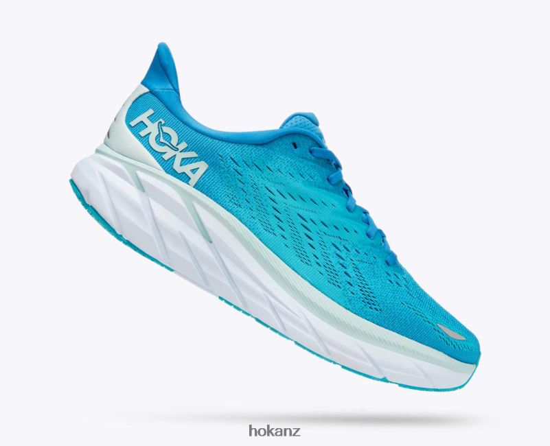 Hoka Men Clifton 8 482TD574 Ibiza Blue/Scuba Blue