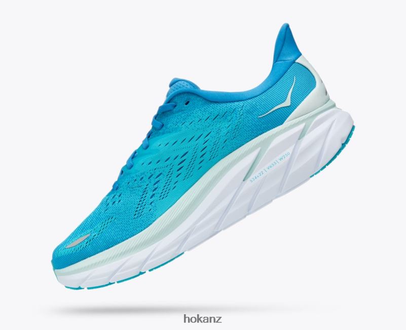 Hoka Men Clifton 8 482TD574 Ibiza Blue/Scuba Blue