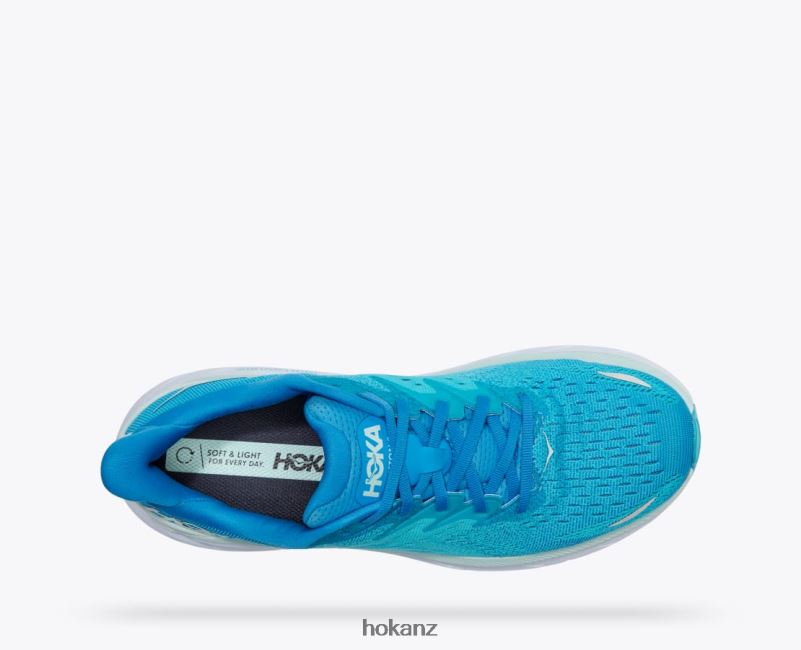 Hoka Men Clifton 8 482TD574 Ibiza Blue/Scuba Blue