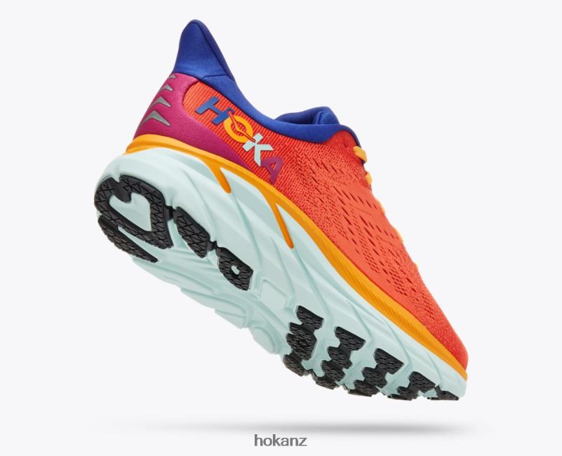 Hoka Men Clifton 8 482TD581 Fiesta/Bluing
