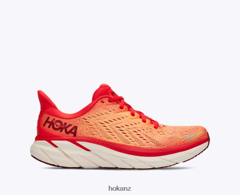 Hoka Men Clifton 8 482TD583 Fiesta/Blazing Orange