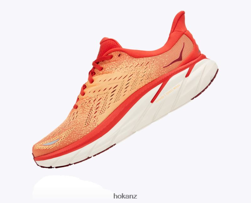 Hoka Men Clifton 8 482TD583 Fiesta/Blazing Orange