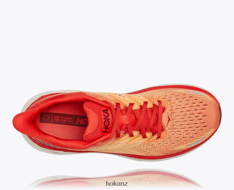 Hoka Men Clifton 8 482TD583 Fiesta/Blazing Orange