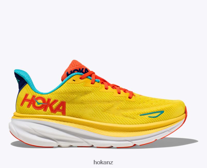 Hoka Men Clifton 9 482TD410 Passion Fruit/Maize