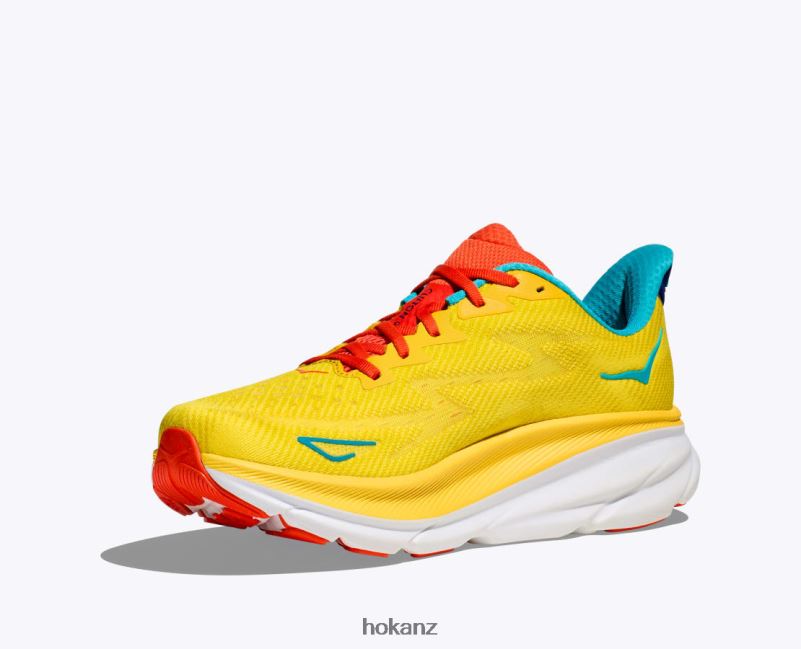 Hoka Men Clifton 9 482TD410 Passion Fruit/Maize