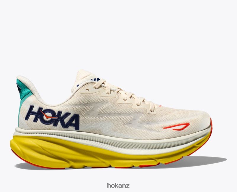 Hoka Men Clifton 9 482TD412 Eggnog/Passion Fruit