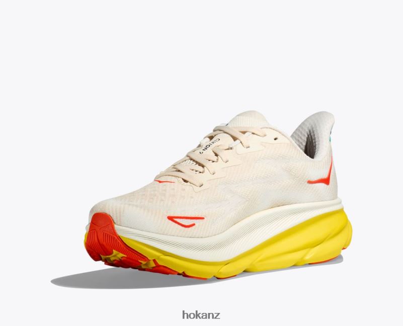 Hoka Men Clifton 9 482TD412 Eggnog/Passion Fruit