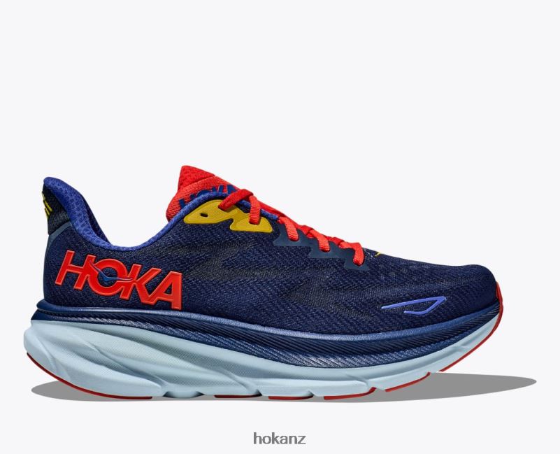 Hoka Men Clifton 9 482TD590 Bellwether Blue/Dazzling Blue
