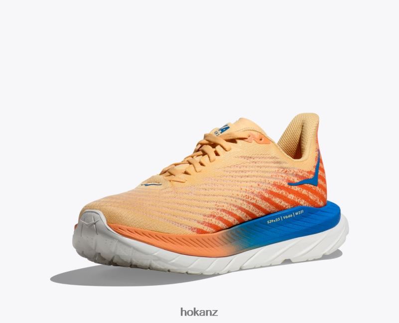 Hoka Men Mach 5 482TD436 Impala/Vibrant Orange