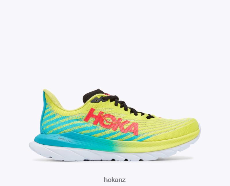 Hoka Men Mach 5 482TD438 Evening Primrose/Scuba Blue