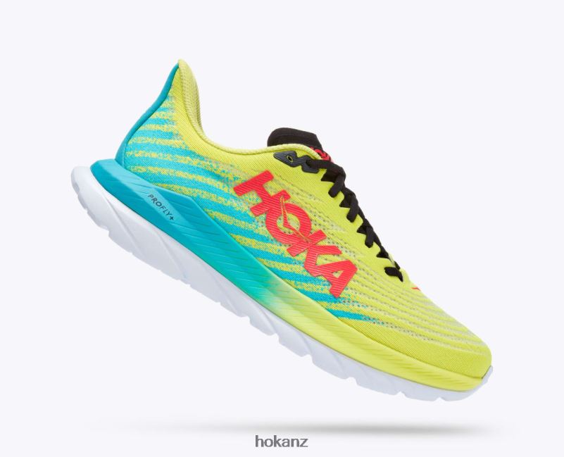 Hoka Men Mach 5 482TD438 Evening Primrose/Scuba Blue