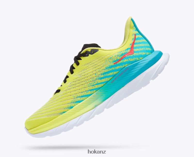 Hoka Men Mach 5 482TD438 Evening Primrose/Scuba Blue