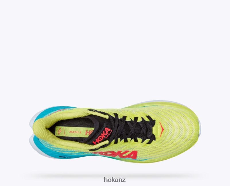 Hoka Men Mach 5 482TD438 Evening Primrose/Scuba Blue