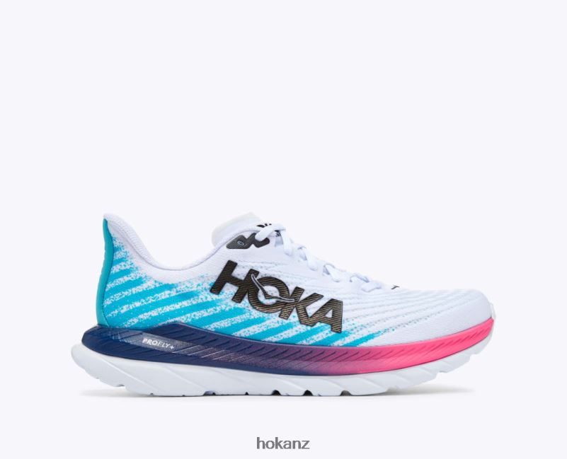 Hoka Men Mach 5 482TD443 White/Scuba Blue
