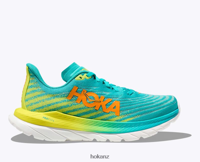 Hoka Men Mach 5 482TD558 White/Scuba Blue