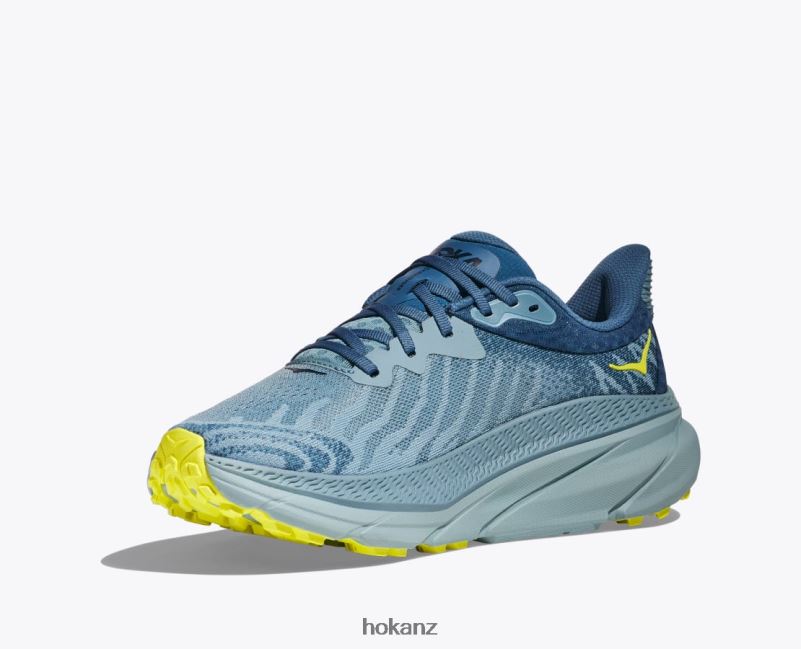 Hoka Men Challenger 7 482TD497 Stone Blue/Evening Primrose