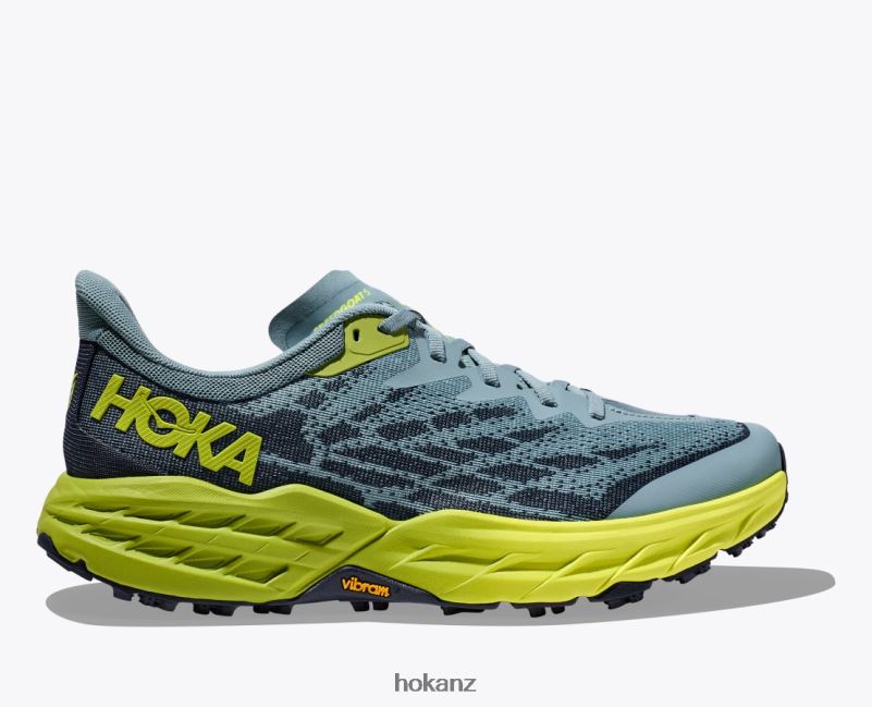 Hoka Men Speedgoat 5 482TD606 Stone Blue/Dark Citron