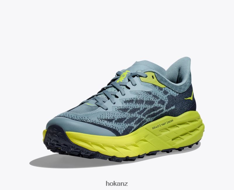 Hoka Men Speedgoat 5 482TD606 Stone Blue/Dark Citron