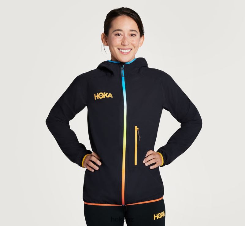 Hoka Women Ultralight Waterproof Jacket 482TD374 Black