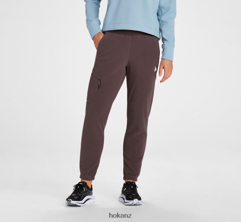 Hoka Women Fleece Jogger 482TD368 Raisin