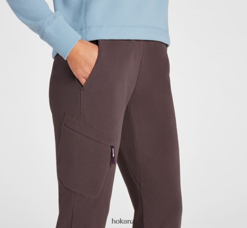 Hoka Women Fleece Jogger 482TD368 Raisin
